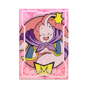 Level up your game with our custom-printed metal field centers from LDB Duel, featuring exclusive Majin Buu artwork in gold metal. Durable, scratch-resistant, and embossed with the iconic Yu-Gi-Oh! card back, these slim field centers fit perfectly in card sleeves. Goku-dragonball-yugioh-mtg-pokemon-metal-card-embossed-design-custom-artwork-duel-accessories-ldb-duel