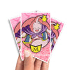 Protect and enhance your cards with our clean and crisp white border card sleeves. Featuring a minimalist design that complements any artwork, these sleeves offer a bright, timeless look. From LDB Duel. Printed with our exclusive Majin Buu design for a fresh and premium finish. Goku-yugioh-mtg-pokemon-card-protection-standard-japanese-dragon-shield-LDB-Duel-white