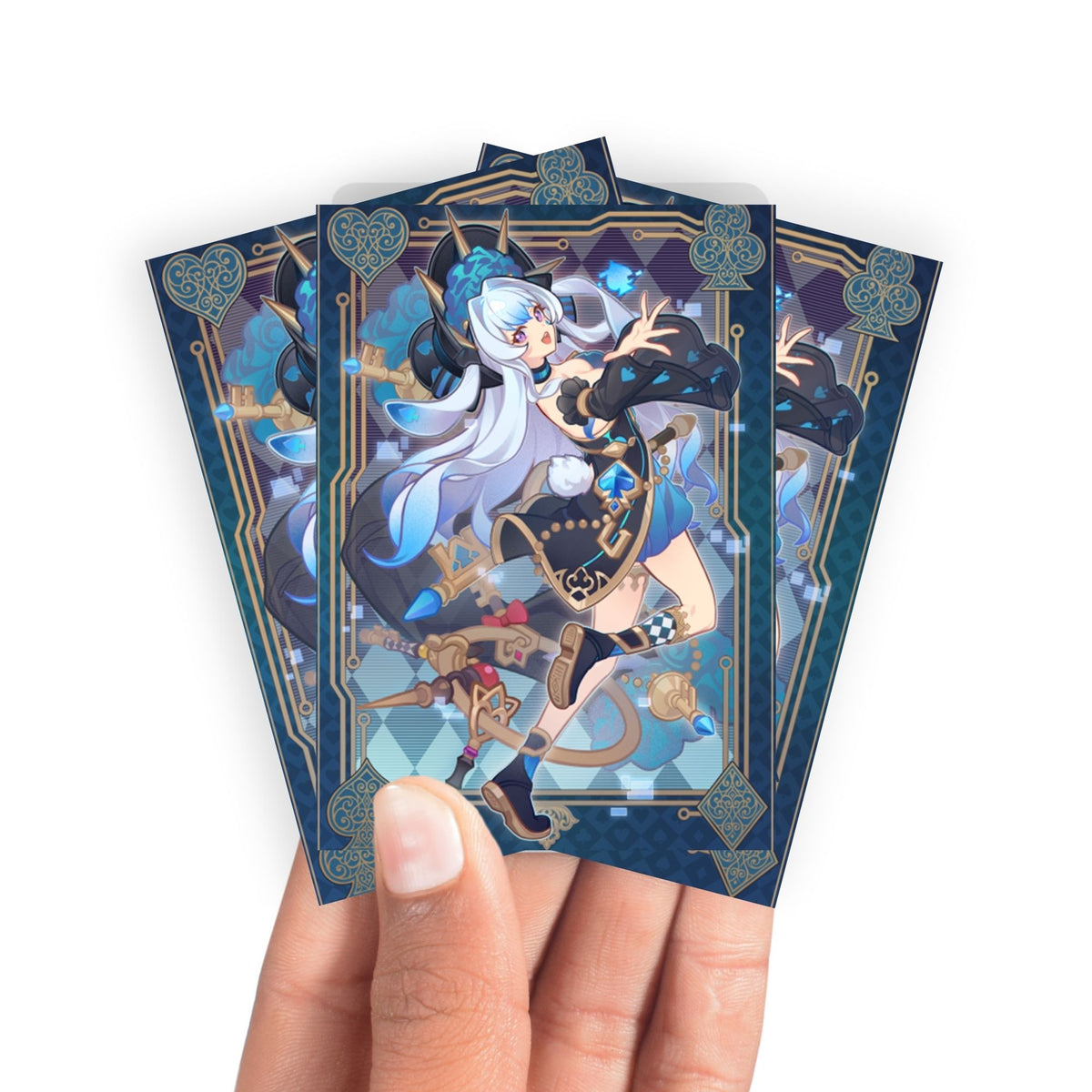 Keep your cards safe and stylish with our borderless card sleeves. Designed edge-to-edge to showcase your artwork, they offer a sleek, modern aesthetic. From LDB Duel, printed with the exclusive Maliss March Hare design for a fresh, premium feel.March-Hare-yugioh-mtg-pokemon-card-protection-standard-japanese-dragon-shield-LDB-Duel-borderless
