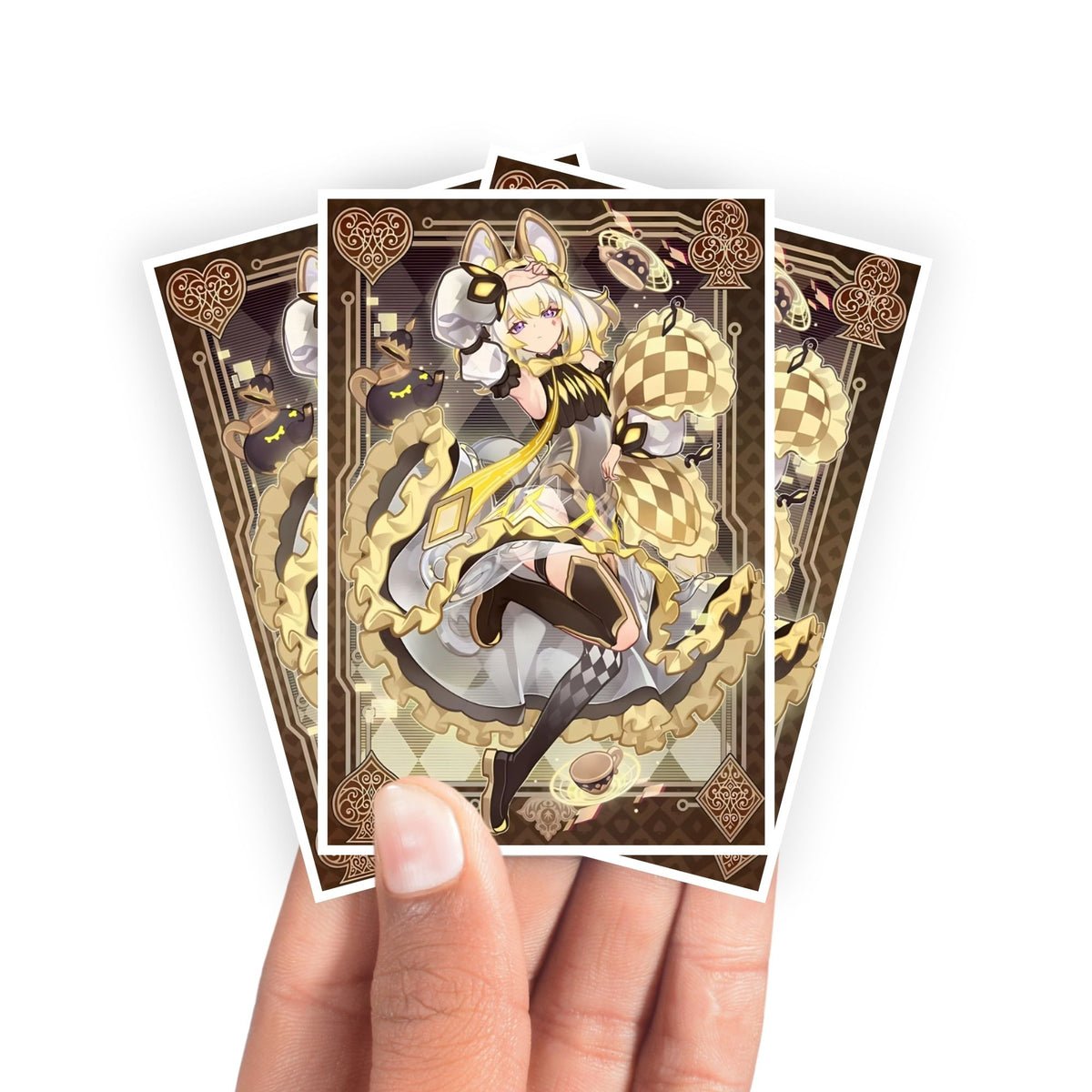 Protect and enhance your cards with our clean and crisp white border card sleeves. Featuring a minimalist design that complements any artwork, these sleeves offer a bright, timeless look. From LDB Duel. Printed with our exclusive Maliss Dormouse design for a fresh and premium finish. Trigger-yugioh-mtg-pokemon-card-protection-standard-japanese-dragon-shield-LDB-Duel-white