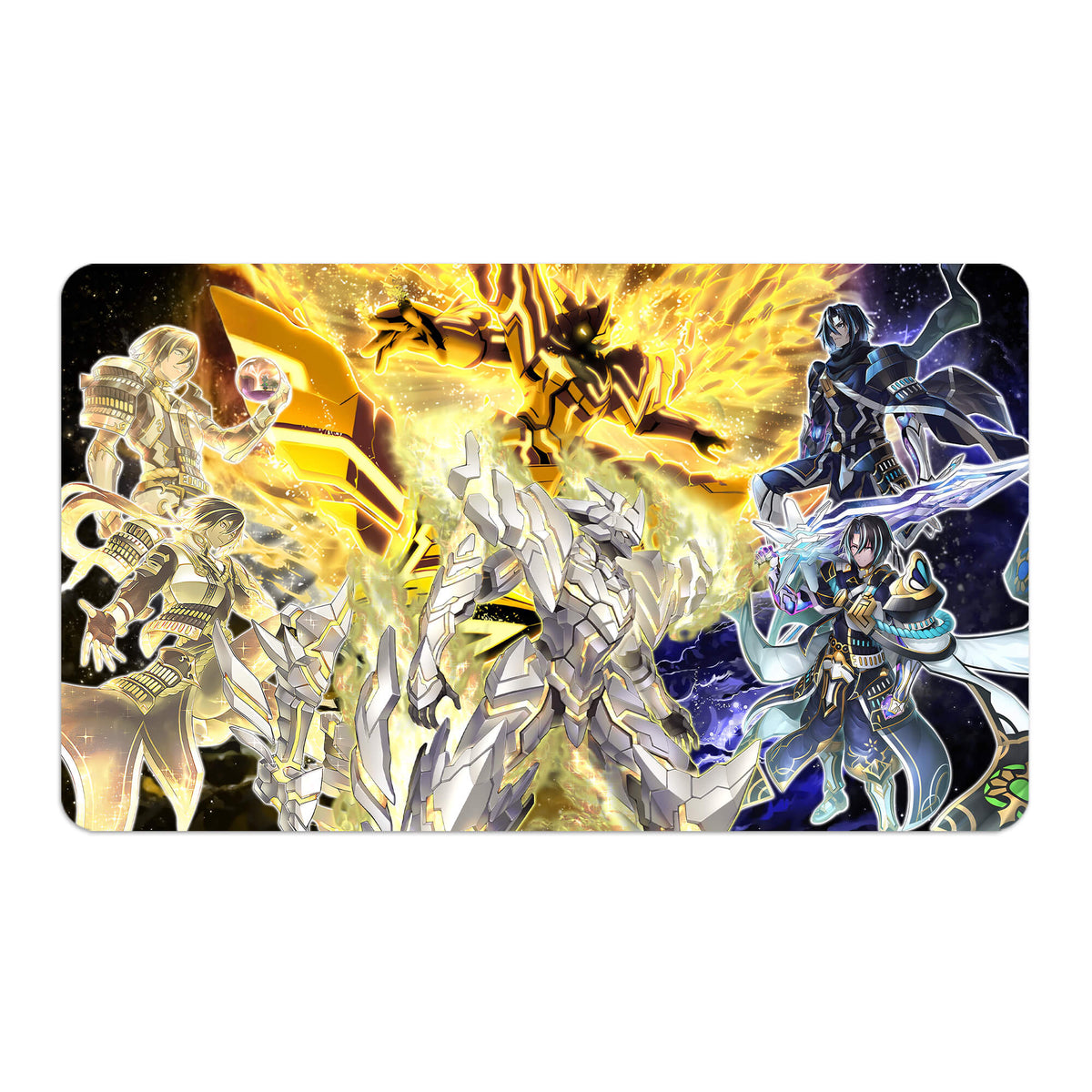 Transform your dueling experience with LDB Duel featuring our exclusive art Mannadium Archetype playmat! Featuring a soft cloth top for smooth card movement and a durable rubber back for a secure grip, this 24x14 inch mat is machine washable and safe for cards and sleeves. Mannadium-yugioh-mtg-pokemon-custom-artwork-premium-durable-rubber-ldb-duel