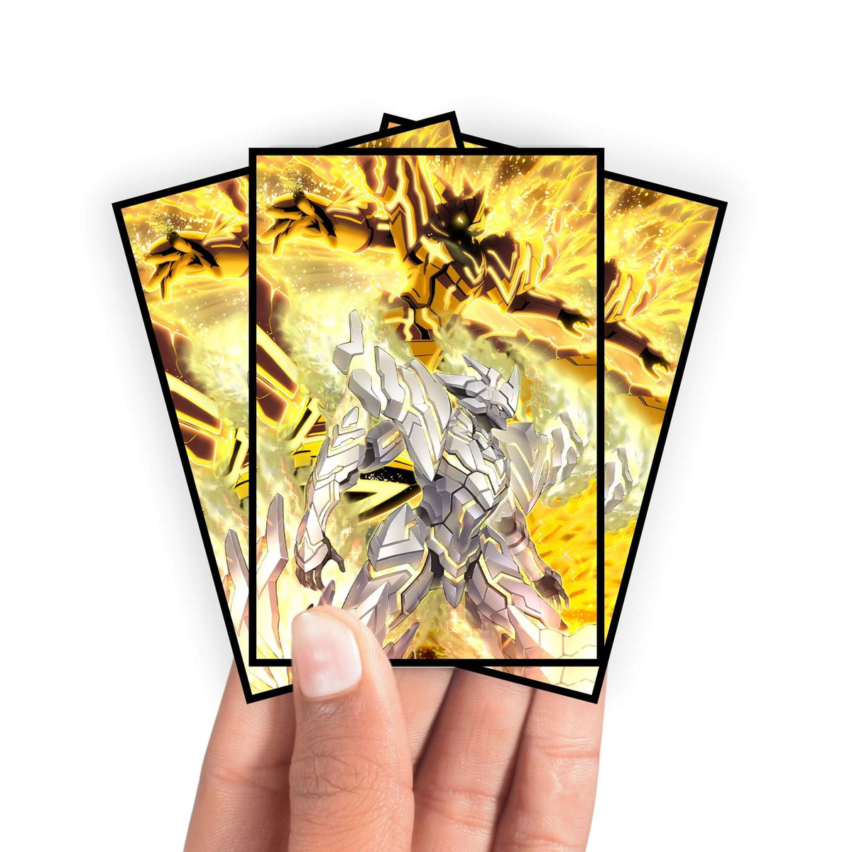 Enhance your cards with our elegant black border card sleeves, featuring a sleek, sophisticated design for a bold, modern aesthetic. From LDB Duel. Perfect for showcasing your collection, these sleeves are printed with our exclusive Mannadium Archetype design. Mannadium-yugioh-mtg-pokemon-card-protection-standard-japanese-dragon-shield-LDB-Duel-black