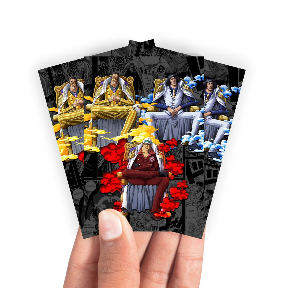 Keep your cards safe and stylish with our borderless card sleeves. Designed edge-to-edge to showcase your artwork, they offer a sleek, modern aesthetic. From LDB Duel, printed with the exclusive Marine Admirals design for a fresh, premium feel.Fleet-Admiral-onepiece-card-protection-standard-japanese-dragon-shield-LDB-Duel-borderless