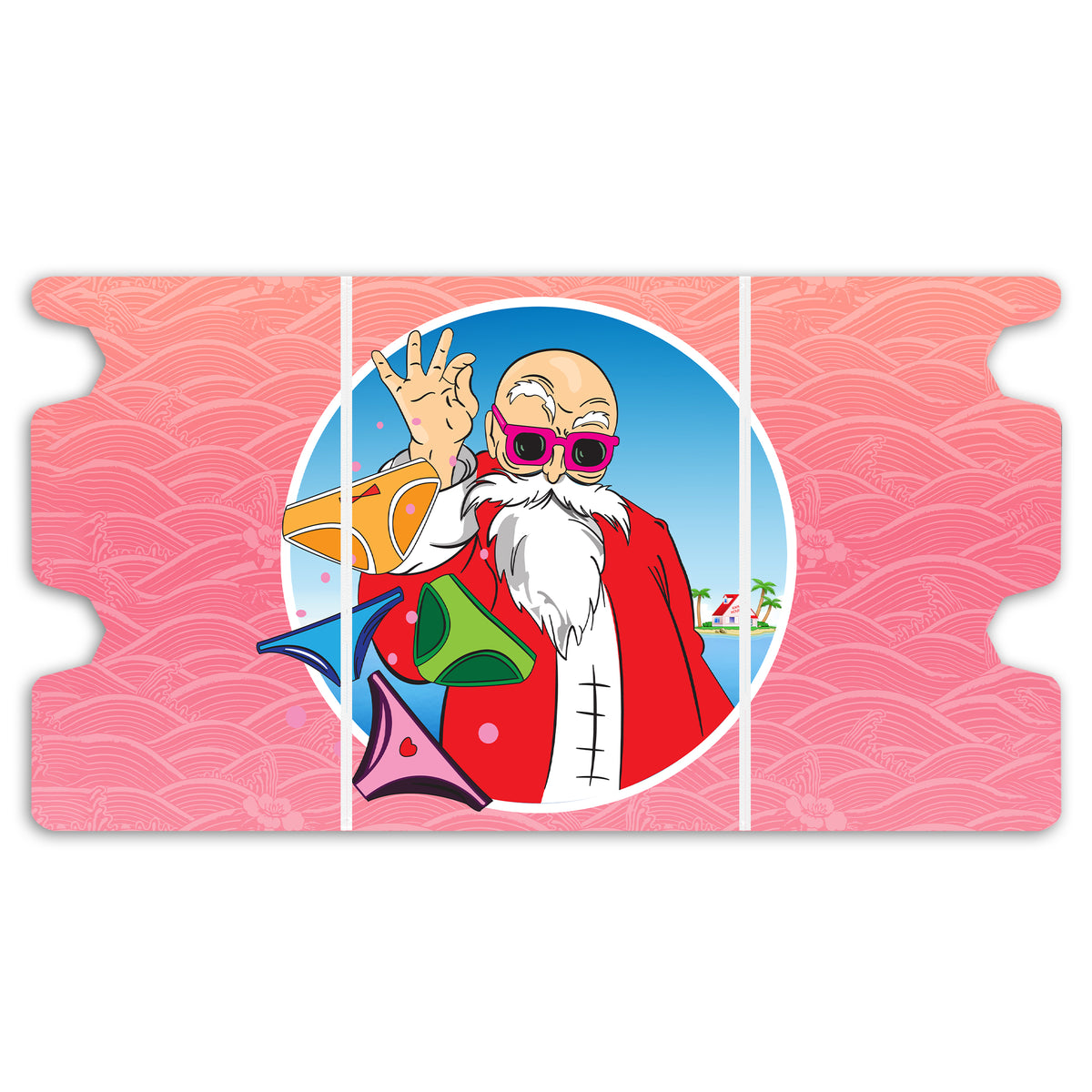 Here is the Full Lid Design of the Master Roshi Mach 3 White Deck Box. dragonball-yugioh-custom-deck-portable-collector-LDB-Duel