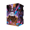 Here's another quality black deck box from LDB Duel featuring our exclusive Mega Chandelure art. Fits all types of trading card games, including Pokémon, Yu-Gi-Oh! and Magic The Gathering. The perfect card holder for the TCG player safely holds up to 100 double-sleeved cards. EVEN in extra thick sleeves. Comes with a pull-out dice tray. Chandelure-pokemon-tcg-accessories-card-storage-LDB-Duel