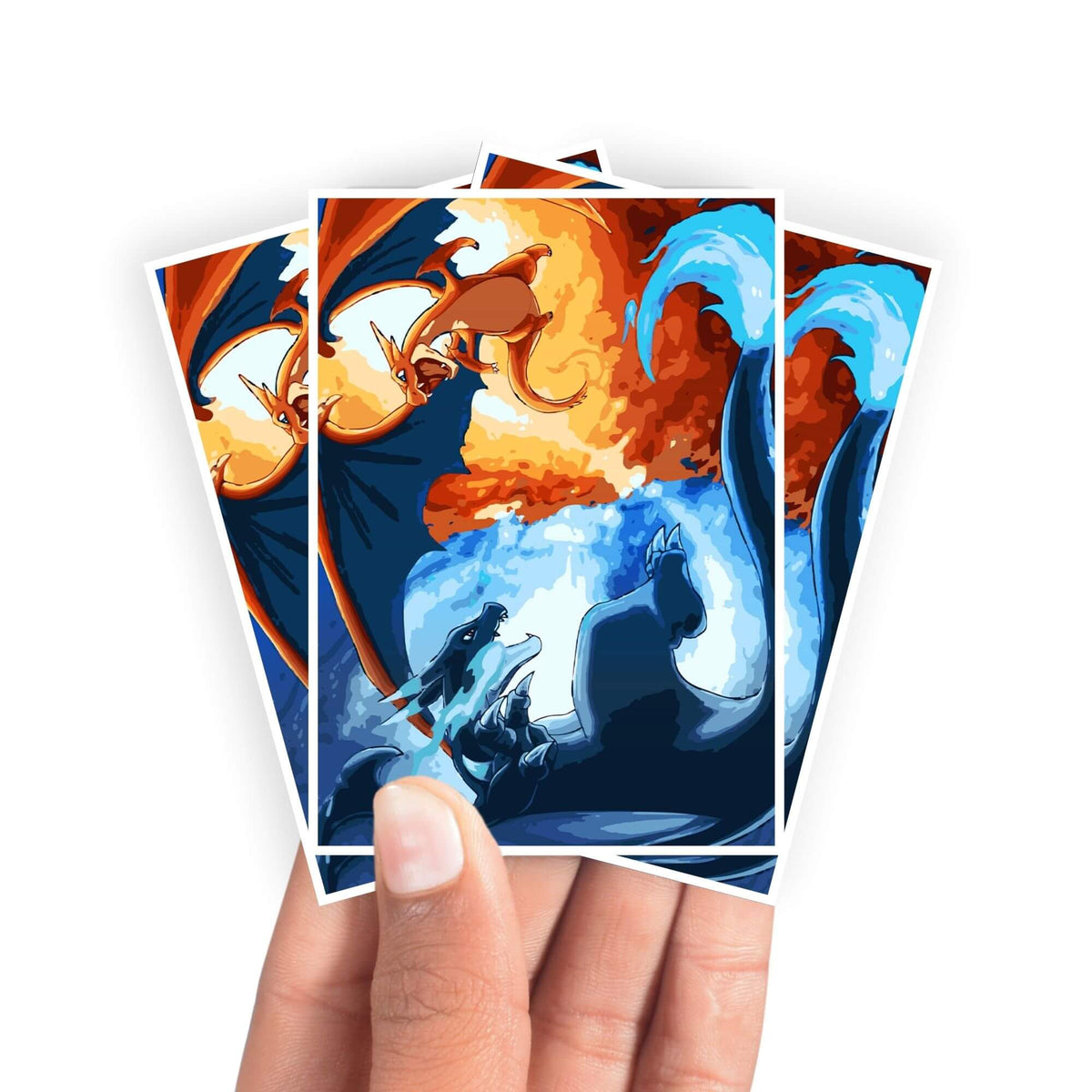Protect and enhance your cards with our clean and crisp white border card sleeves. Featuring a minimalist design that complements any artwork, these sleeves offer a bright, timeless look. From LDB Duel. Printed with our exclusive Mega Charizard X and Y design for a fresh and premium finish. Flamethrower-pokemon-anime-yugioh-mtg-card-protection-standard-japanese-dragon-shield-LDB-Duel-white