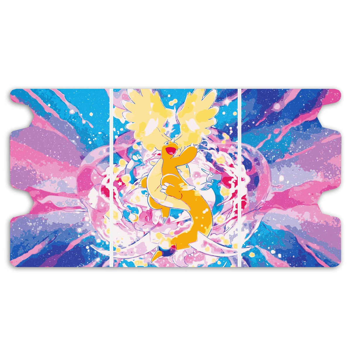 Here is the Full Lid Design of the Mega Dragonite Mach 3 White Deck Box. Dratini-pokemon-custom-deck-portable-collector-LDB-Duel