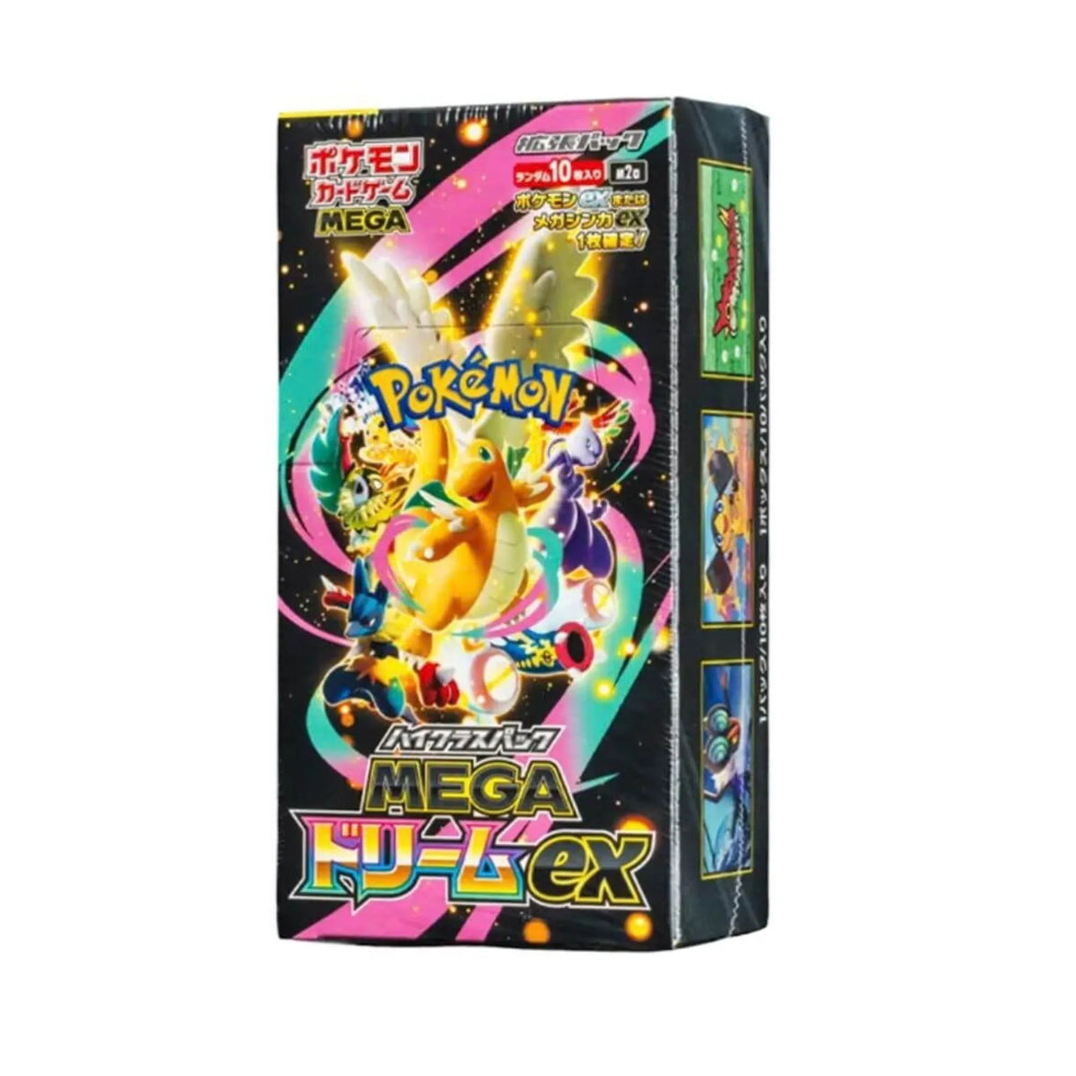 Power up your collection with the Japanese Pokémon TCG: MEGA Dream ex High-Class Booster Box (M2a), featuring 10 booster packs loaded with 10 cards each, including guaranteed ex Pokémon, stunning Dragonite artwork, and top-tier Mega Evolution hits. Available now at LDB Duel Store—grab your box today to score rare Secret Rares and power up your play!