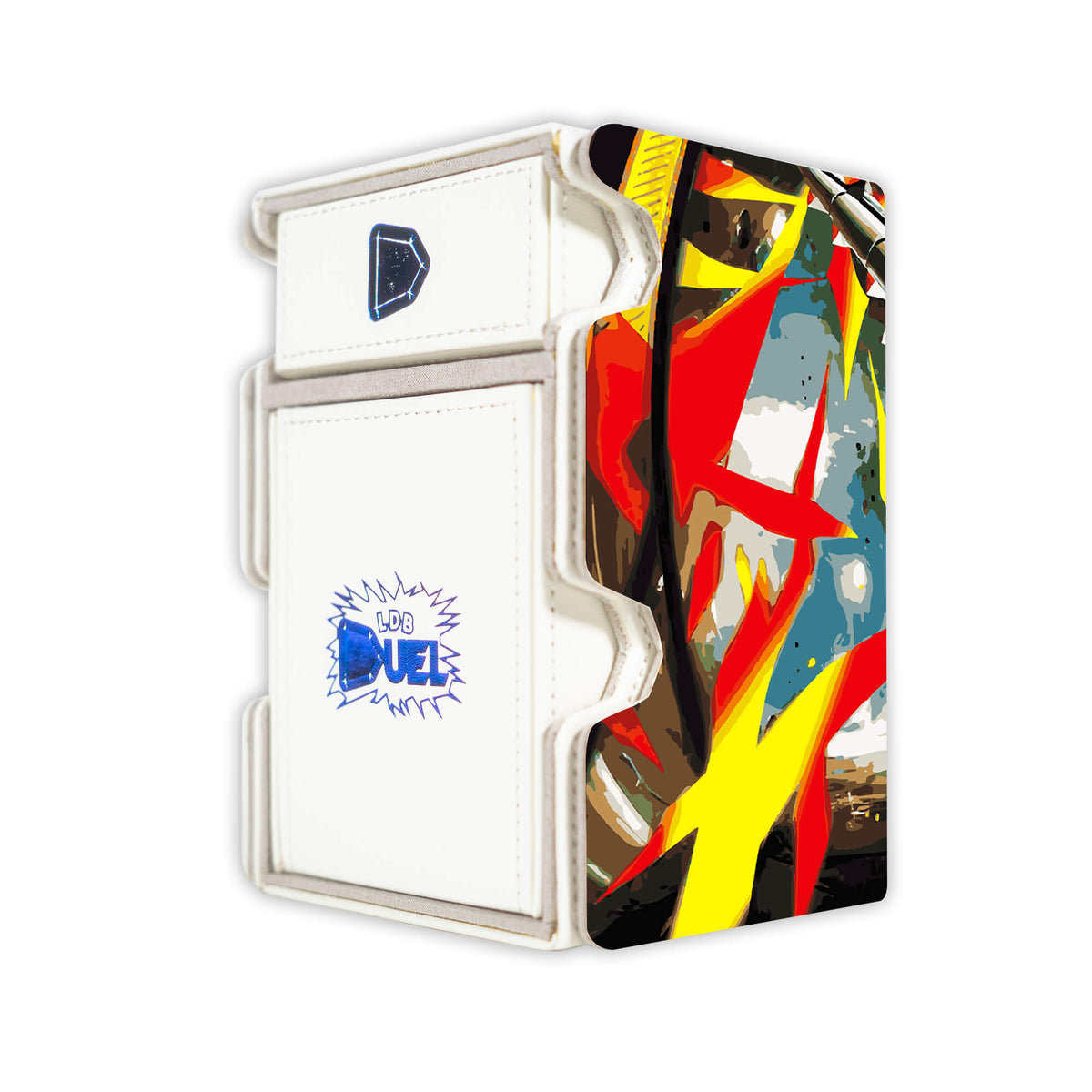 Here is the Right View of the Mega Excadrill Mach 3 White Deck Box. Ground-Type-pokemon-deck-tray-dice-tray-LDB-Duel