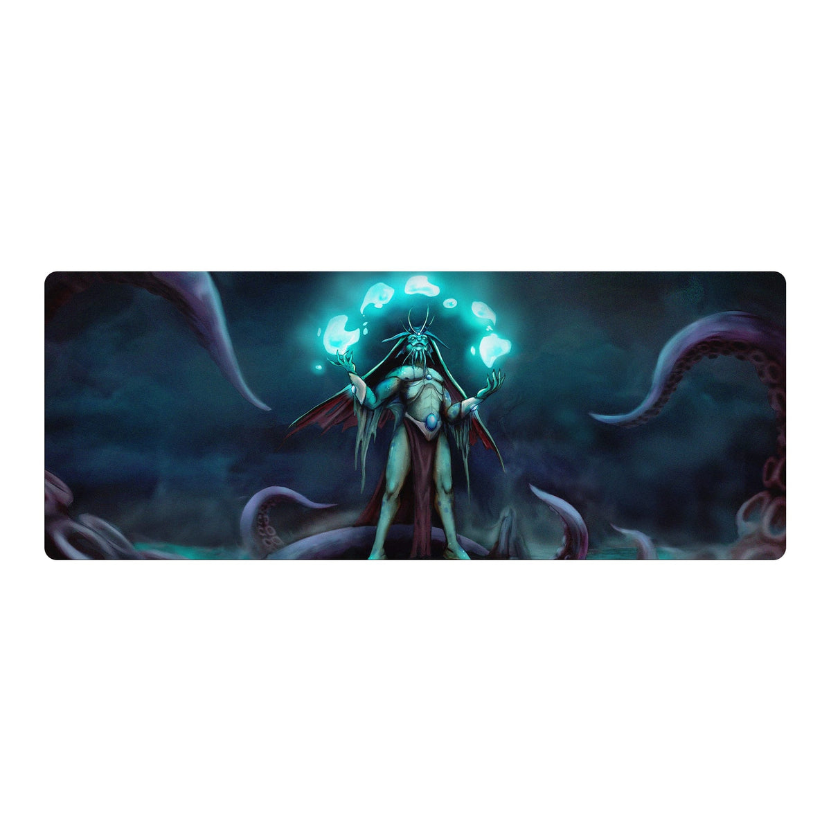Level up your gaming setup from the LDB Duel featuring our exclusive Merfolk Summoner Mouse Pad! Designed for gamers who value precision and comfort, this 31x12 inch masterpiece boasts a soft cloth surface for ultra-smooth tracking and a non-slip rubber base for stability during intense battles. Stylish, durable, and machine washable, it's the ultimate accessory for your desk.Arcavios-mtg-yugioh-pokemon-custom-artwork-premium-durable-rubber-ldb-duel