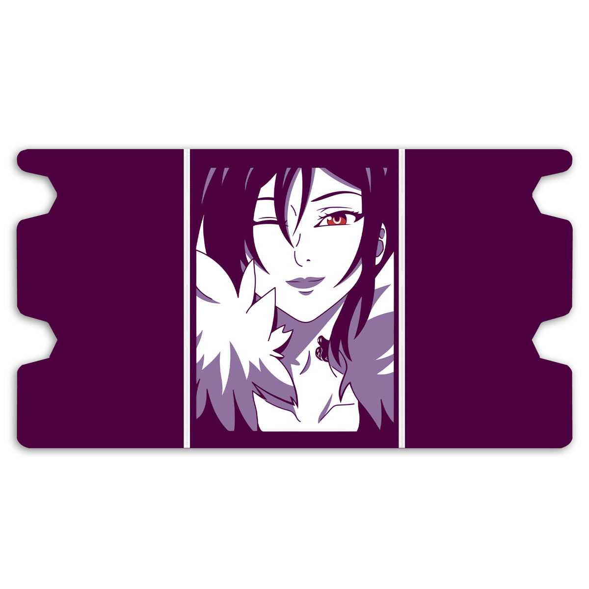 Here is the Full Lid Design of the Merlin Seven Deadly Sin Mach 3 White Deck Box. seven-deadly-sin-yugioh-custom-deck-portable-collector-LDB-Duel