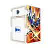 Here is the Right View of the Metalmorph Archetype Mach 3 White Deck Box. Fusion-yugioh-deck-tray-dice-tray-LDB-Duel