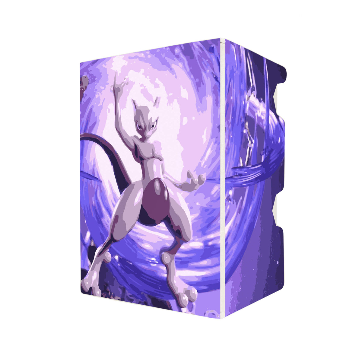 Here's another quality white deck box from LDB Duel featuring our exclusive Mewtwo art. Fits all types of trading card games, including Pokémon, Yu-Gi-Oh! and Magic The Gathering. The perfect card holder for the TCG player safely holds up to 100 double-sleeved cards. EVEN in extra thick sleeves. Comes with a pull-out dice tray. Legendary-pokemon-ygo-magic-digimon-card-protector-gaming-accesories-LDB-Duel