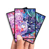 Enhance your cards with our elegant black border card sleeves, featuring a sleek, sophisticated design for a bold, modern aesthetic. Perfect for showcasing your collection, these sleeves are printed with our exclusive Mimighoul Archetype design. Charm-yugioh-mtg-pokemon-card-protection-standard-japanese-dragon-shield-LDB-Duel-black