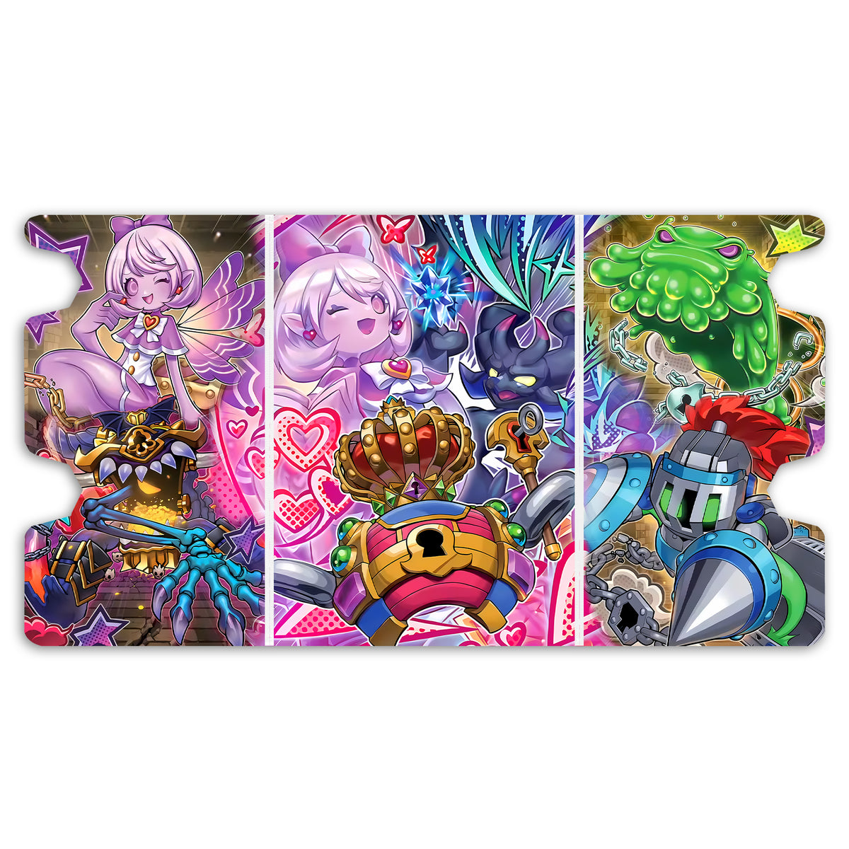 Here is the Full Lid Design of the Mimighoul Archetype Mach 3 White Deck Box. Unique-yugioh-custom-deck-portable-collector-LDB-Duel