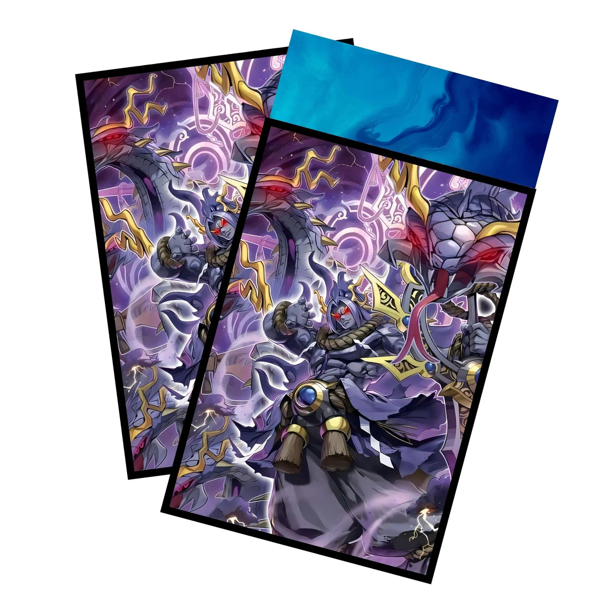 Enhance your cards with our elegant black border card sleeves, featuring a sleek, sophisticated design for a bold, modern aesthetic. From LDB Duel. Perfect for showcasing your collection, these sleeves are printed with our exclusive Mitsurigi no Mikoto, Kusanagi design. Mitsurigi-yugioh-card-protection-standard-japanese-dragon-shield-LDB-Duel-black