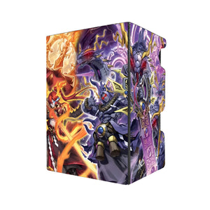 Here's another quality black deck box from LDB Duel featuring our exclusive Mitsurigi no Mikoto art. Fits all types of trading card games, including Pokémon, Yu-Gi-Oh! and Magic The Gathering. The perfect card holder for the TCG player safely holds up to 100 double-sleeved cards. EVEN in extra thick sleeves. Comes with a pull-out dice tray. Saji-yugioh-mtg-pokemon-tcg-accessories-card-storage-LDB-Duel