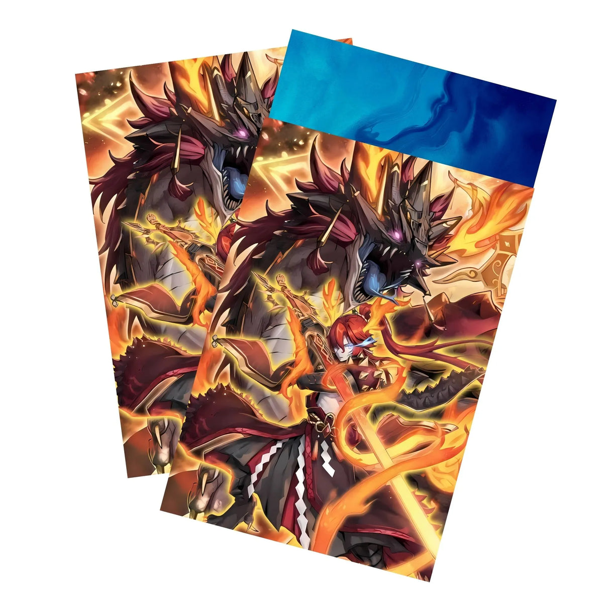 Keep your cards safe and stylish with our borderless card sleeves. Designed edge-to-edge to showcase your artwork, they offer a sleek, modern aesthetic. From LDB Duel, printed with the exclusive Mitsurigi no Mikoto, Saji design for a fresh, premium feel.Kusanagi-yugioh-card-protection-standard-japanese-dragon-shield-LDB-Duel-borderless