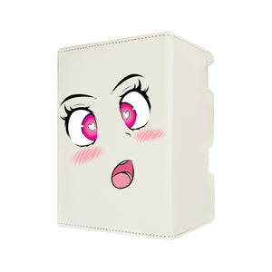 Her eyes are a warm shade of rose pink, reflecting the depth of her emotions and the intensity of her feelings. - LDB Duel - Deck Box - Deck Holder - Yugioh Cosplay - Anime Cosplay - MTG - Digimon - Pokémon - Custom Art - Dice Tray - Cool - Unique Design
