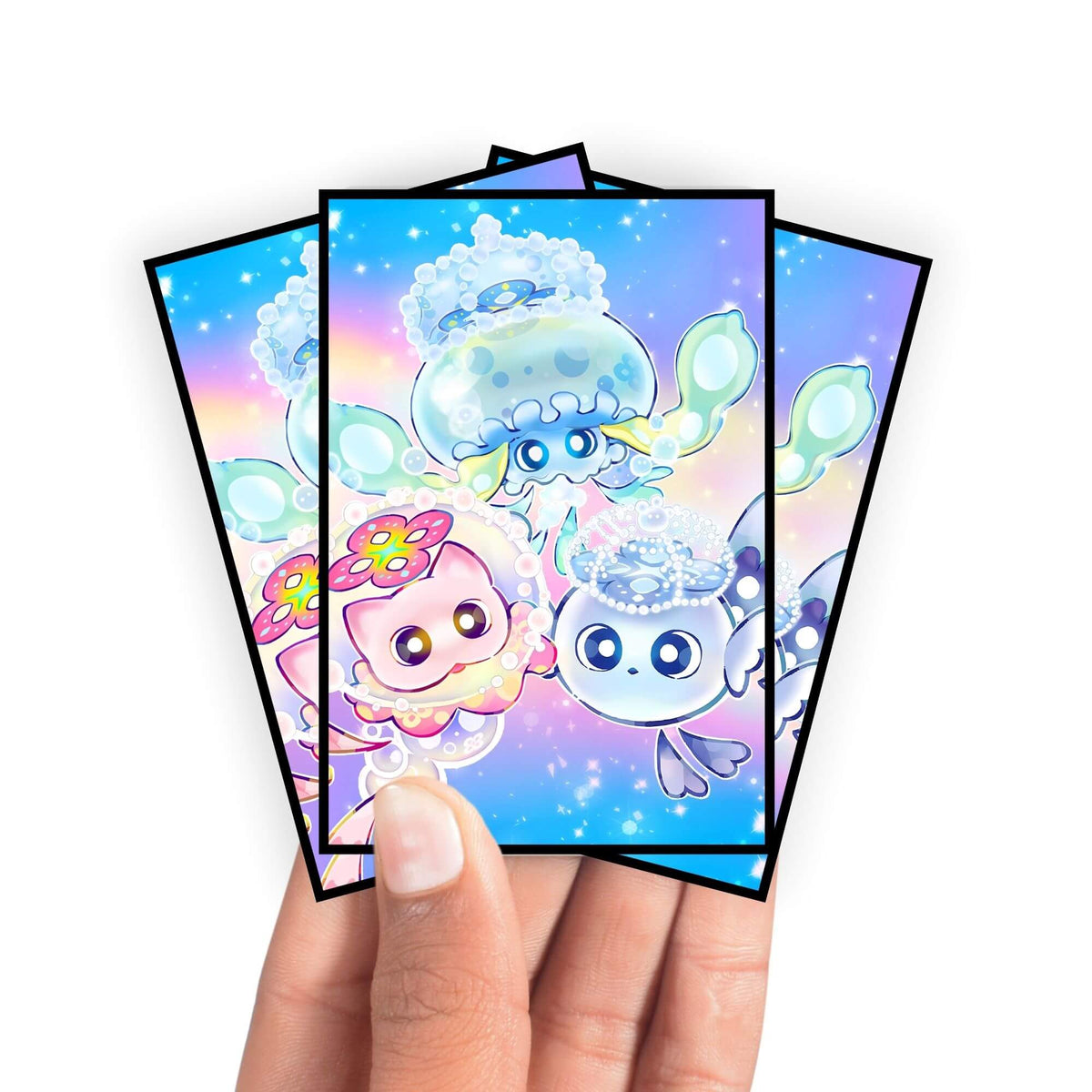 Enhance your cards with our elegant black border card sleeves, featuring a sleek, sophisticated design for a bold, modern aesthetic. From LDB Duel. Perfect for showcasing your collection, these sleeves are printed with our exclusive Mulcharmy Archetype design. Meowls-yugioh-mtg-pokemon-card-protection-standard-japanese-dragon-shield-LDB-Duel-black