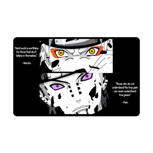 Transform your dueling experience with our exclusive art Naruto VS. Pain playmat from LDB Duel! Featuring a soft cloth top for smooth card movement and a durable rubber back for a secure grip, this 24x14 inch mat is machine washable and safe for cards and sleeves. Jiraiya-yugioh-mtg-pokemon-custom-artwork-premium-durable-rubber-ldb-duel