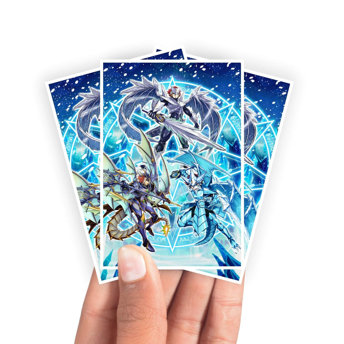 Protect and enhance your cards with our clean and crisp white border card sleeves. Featuring a minimalist design that complements any artwork, these sleeves offer a bright, timeless look. From LDB Duel. Printed with our exclusive Nekroz Archetype design for a fresh and premium finish. Trishula-yugioh-mtg-pokemon-card-protection-standard-japanese-dragon-shield-LDB-Duel-white