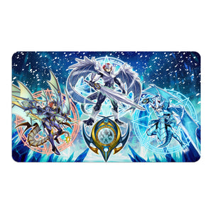 Transform your dueling experience with LDB Duel featuring our exclusive art Nekroz Archetype playmat! Featuring a soft cloth top for smooth card movement and a durable rubber back for a secure grip, this 24x14 inch mat is machine washable and safe for cards and sleeves. Necroth-yugioh-mtg-pokemon-custom-artwork-premium-durable-rubber-ldb-duel