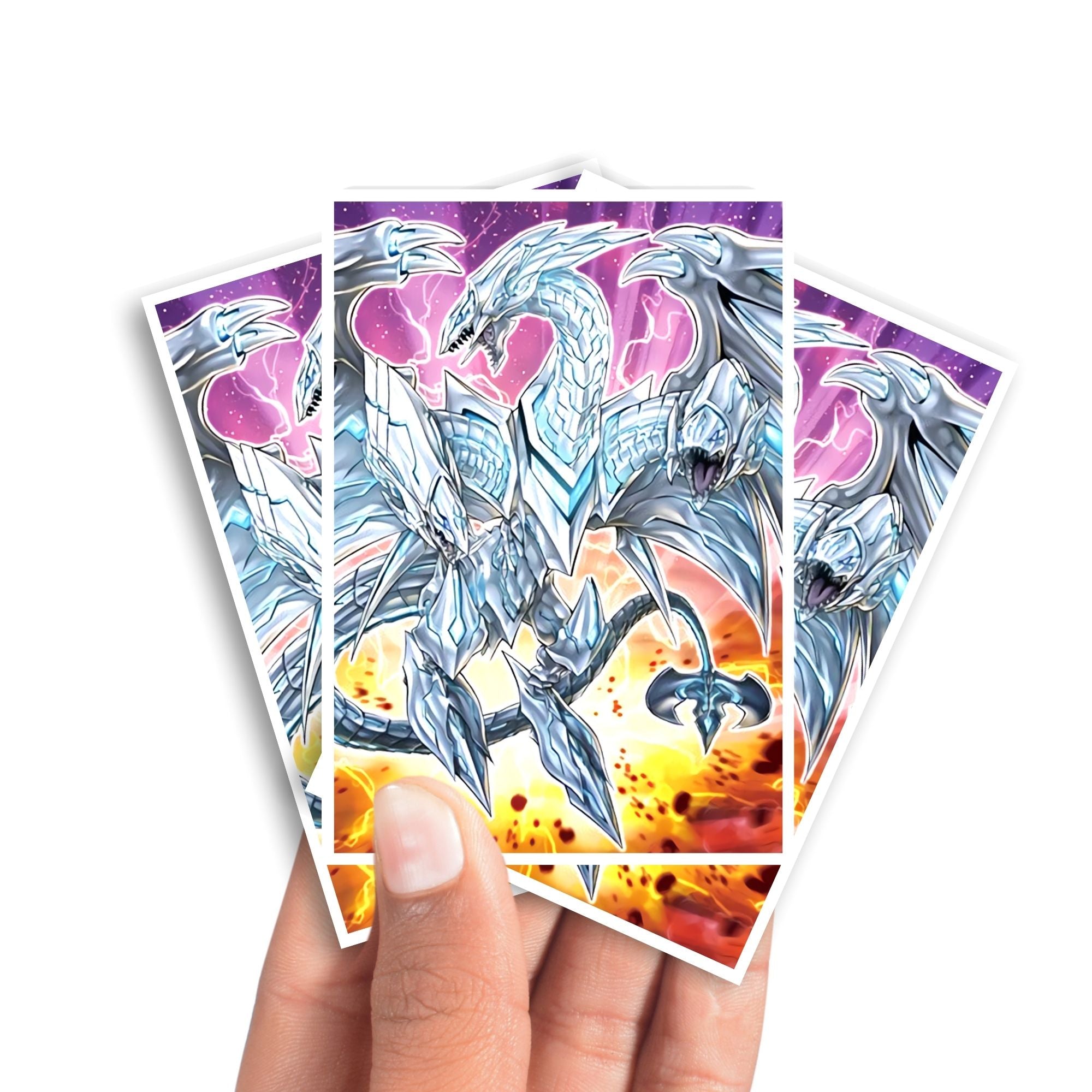 Neo Blue-Eyes Ultimate Dragon Card Sleeves Standard Size (Holographic) / White / 50 Sleeves Neo Blue-Eyes Ultimate Dragon Card Sleeves Standard Size (Holographic) / White / 50 Sleeves