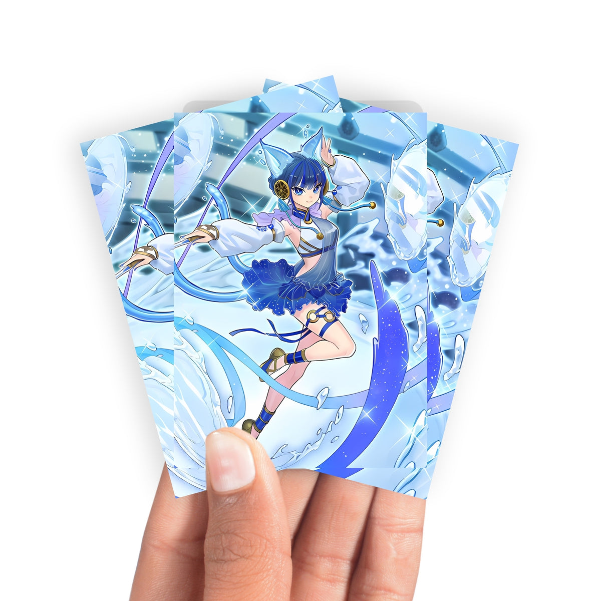 Keep your cards safe and stylish with our borderless card sleeves. Designed edge-to-edge to showcase your artwork, they offer a sleek, modern aesthetic. From LDB Duel, printed with the exclusive Ni-Ni the Mirror Mikanko design for a fresh, premium feel.Mikanko-yugioh-mtg-pokemon-card-protection-standard-japanese-dragon-shield-LDB-Duel-borderless