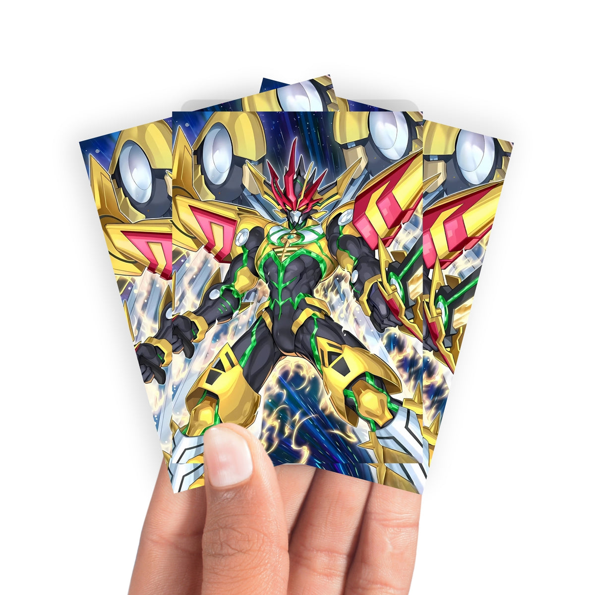 Keep your cards safe and stylish with our borderless card sleeves. Designed edge-to-edge to showcase your artwork, they offer a sleek, modern aesthetic. From LDB Duel, printed with the exclusive Number F0: Utopic Future Zexal design for a fresh, premium feel.Future-Zexal-yugioh-mtg-pokemon-card-protection-standard-japanese-dragon-shield-LDB-Duel-borderless