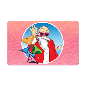 Roshi is known for his humorous and perverted behavior, often getting into trouble for his antics. Despite this, his heart is in the right place, and he deeply cares for his students and friends. LDB Duel - Gamepad - Mouse Pad - Game Pad - Duel Mat - Yugioh Cosplay - Anime Cosplay - MTG - Digimon - Pokémon - Custom Art - Dice Tray - Cool - Unique Design - Custom Mats - Compatible with Official Mats