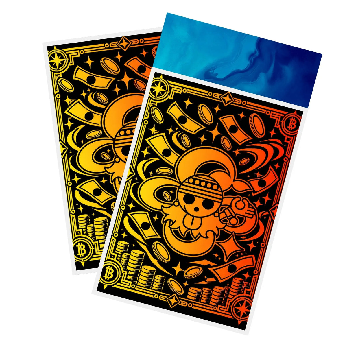 Protect and enhance your cards with our clean and crisp white border card sleeves. Featuring a minimalist design that complements any artwork, these sleeves offer a bright, timeless look. From LDB Duel. Printed with our exclusive Cat Burglar Nami design for a fresh and premium finish. Strawhat-Pirates-onepiece-card-protection-standard-japanese-dragon-shield-LDB-Duel-white