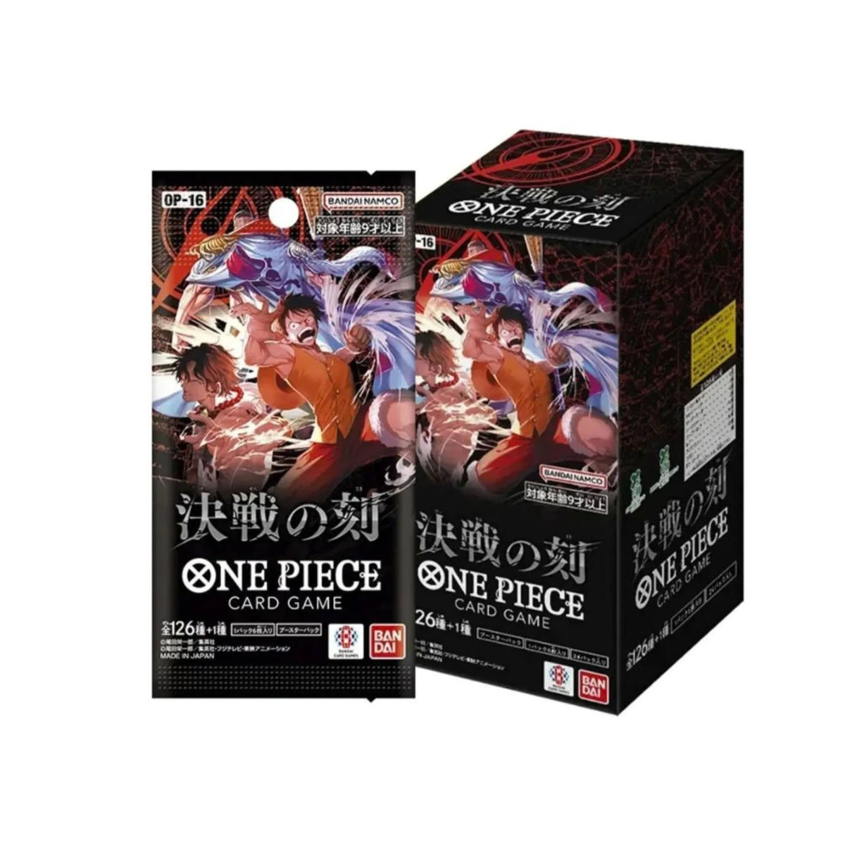 Relive the earth-shaking war at Marineford with the Japanese One Piece Card Game: The Time of Battle Booster Box (OP-16), containing 24 booster packs with 6 cards each. Centered on the epic Paramount War arc, this set introduces powerful new Leaders like Portgas D. Ace, Sengoku, Marshall D. Teach, and Green/Blue Luffy, alongside highly coveted Manga Alt-Arts of the Three Admirals. Available now at LDB Duel Store—grab your box today to dominate the battlefield!