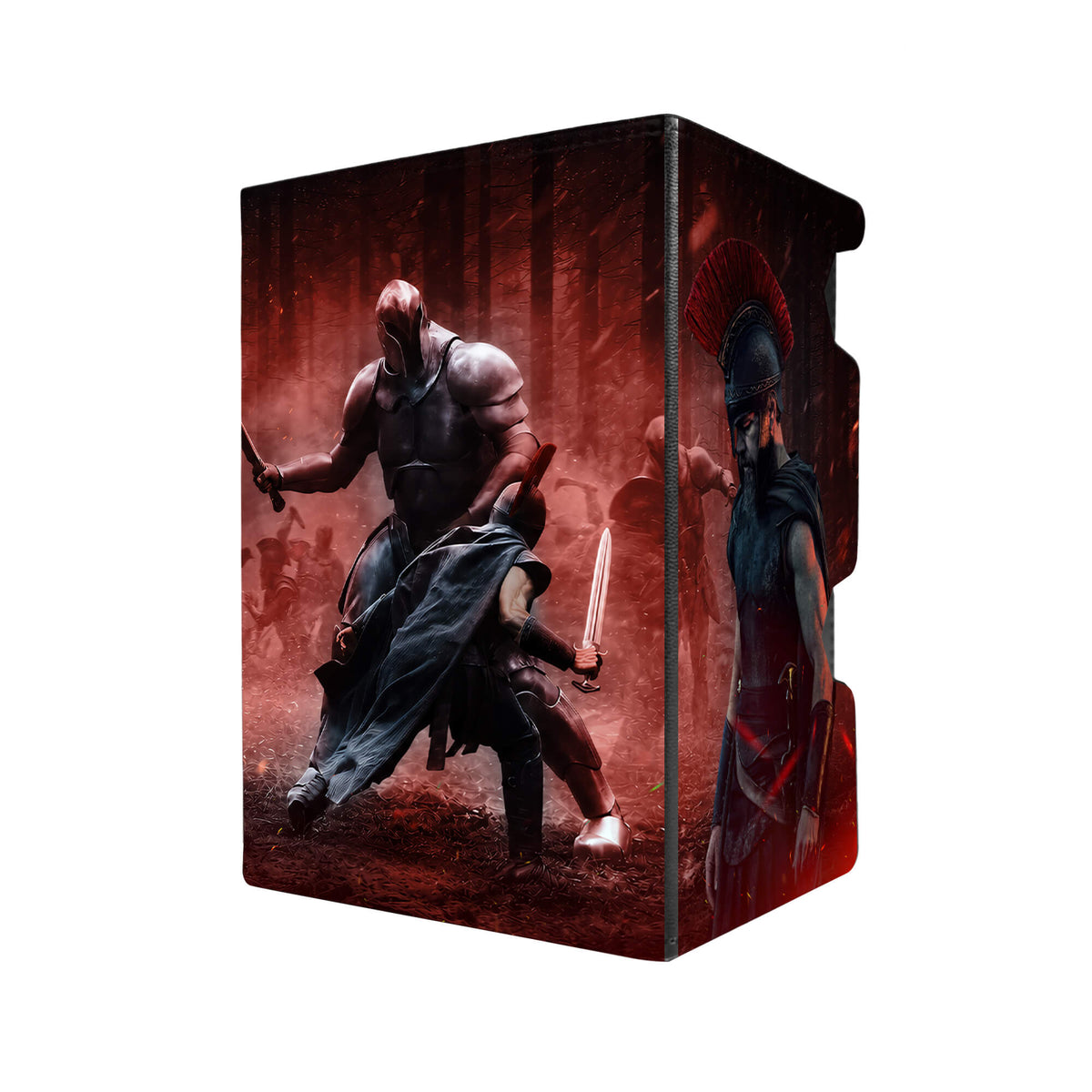 Here's another quality black deck box from LDB Duel featuring our exclusive Odysseus art. Fits all types of trading card games, including Pokémon, Yu-Gi-Oh! and Magic The Gathering. The perfect card holder for the TCG player safely holds up to 100 double-sleeved cards. EVEN in extra thick sleeves. Comes with a pull-out dice tray. Matt-Damon-anime-tcg-accessories-card-storage-LDB-Duel
