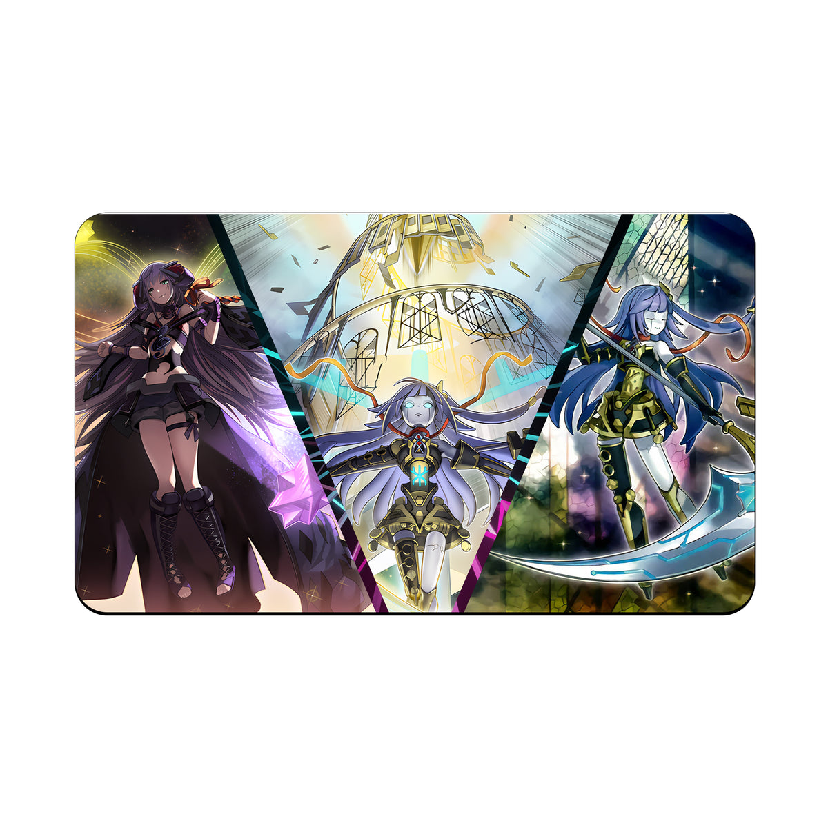Transform your dueling experience with our exclusive art Orcustrated Core playmat from LDB Duel! Featuring a soft cloth top for smooth card movement and a durable rubber back for a secure grip, this 24x14 inch mat is machine washable and safe for cards and sleeves. Galatea-yugioh-mtg-pokemon-custom-artwork-premium-durable-rubber-ldb-duel