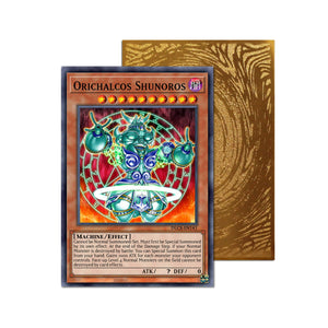 Level up your game with our custom-printed metal orica cards, featuring exclusive Orichalcos Shunoros artwork in gold metal. Durable, scratch-resistant, and embossed with the iconic Yu-Gi-Oh! card back, these slim orica cards fit perfectly in card sleeves. Orichalcos-Aristeros-yugioh-mtg-pokemon-metal-card-embossed-design-custom-artwork-duel-accessories-ldb-duel