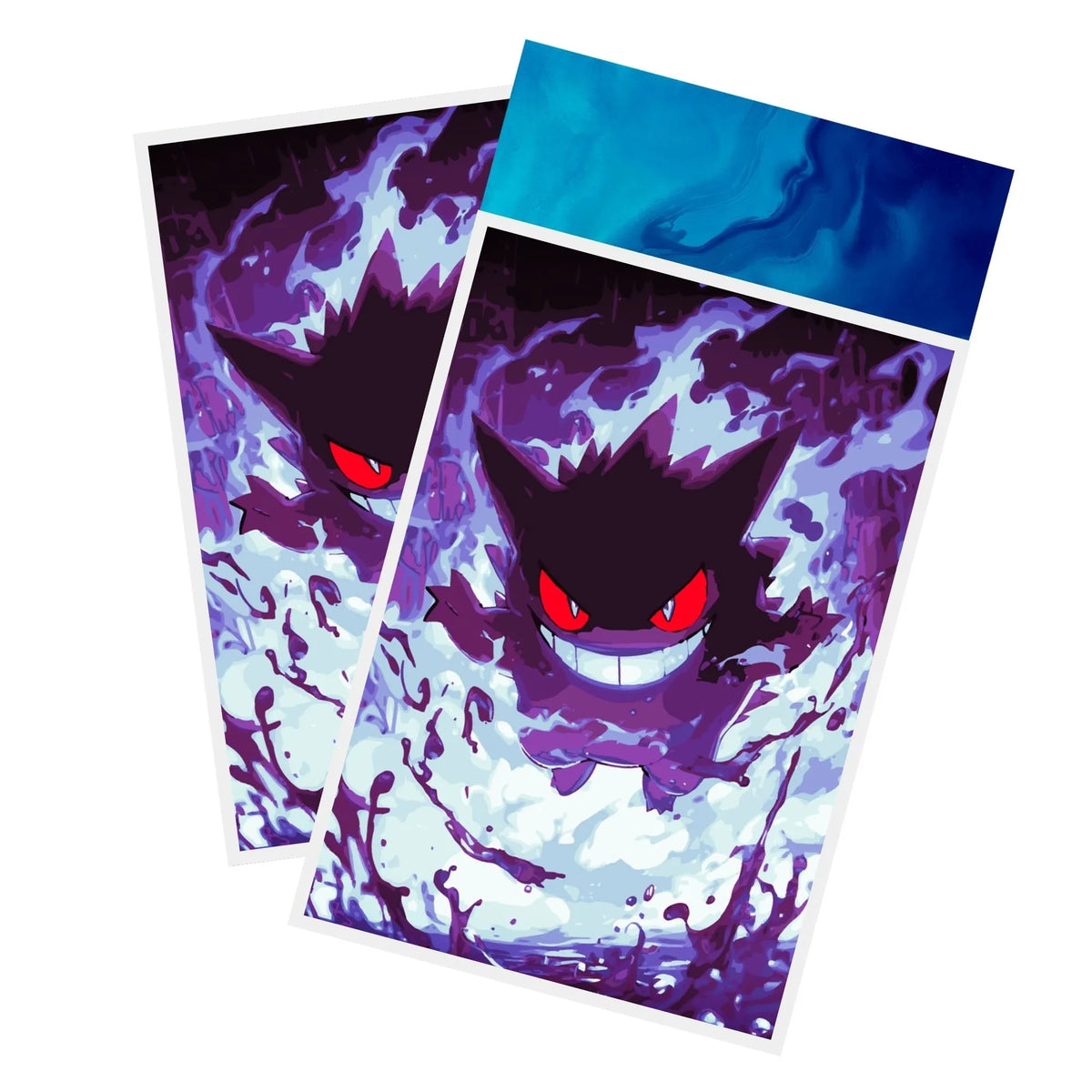 Protect and enhance your cards with our clean and crisp white border card sleeves. Featuring a minimalist design that complements any artwork, these sleeves offer a bright, timeless look. From LDB Duel. Printed with our exclusive Shadow Gengar design for a fresh and premium finish. Poison-Type-pokemon-anime-yugioh-mtg-card-protection-standard-japanese-dragon-shield-LDB-Duel-white