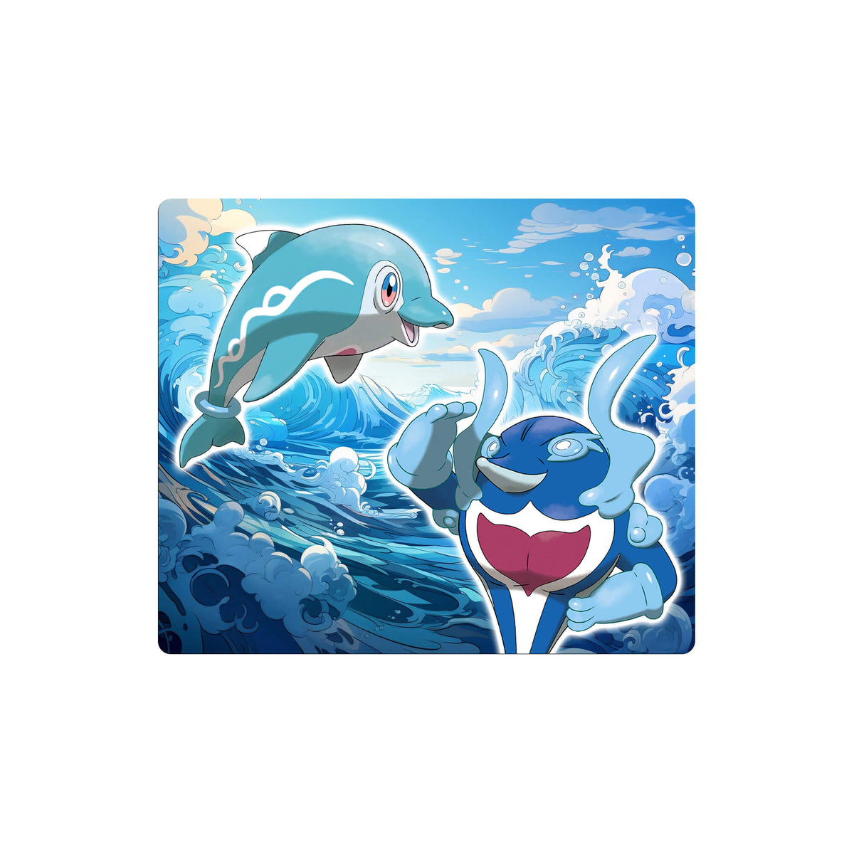 Enhance your gaming setup with our exclusive artwork Palafin Evolutions mouse pad! Featuring a soft cloth surface for precise mouse tracking and a durable rubber base for a stable grip, this 10x8.5 inch mouse pad is the perfect blend of style and performance. Plus, it's machine washable for easy maintenance! Acrobatics-pokemon-yugioh-mtg-custom-artwork-premium-durable-rubber-ldb-duel