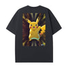 Level up your look with the premium Pikachu EX T-shirt design from LDB Duel. Crafted from soft, breathable cotton and finished with vibrant DTF printing, this black t-shirt is designed for comfort that lasts. Featuring a bold back design, it’s perfect for anime fans, TCG players, and gamers who want to stand out, whether at events, tournaments, or just relaxing with friends.  Thunderbolt-anime-ygo-magic-tshirt-gaming-accesories-LDB-Duel