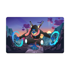 Ash Ketchum, the main protagonist of the Pokémon series, catches a Froakie in the Kalos region, which eventually evolves into Greninja. Their relationship is central to the storyline, showcasing themes of trust and friendship. LDB Duel - Gamepad - Mouse Pad - Game Pad - Duel Mat - Yugioh Cosplay - Anime Cosplay - MTG - Digimon - Pokémon - Custom Art - Dice Tray - Cool - Unique Design - Custom Mats - Compatible with Official Mats