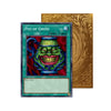 Level up your game with our custom-printed metal orica cards, featuring exclusive Pot of Greed artwork in gold metal. Durable, scratch-resistant, and embossed with the iconic Yu-Gi-Oh! card back, these slim orica cards fit perfectly in card sleeves. Spell-Card-yugioh-mtg-pokemon-metal-card-embossed-design-custom-artwork-duel-accessories-ldb-duel