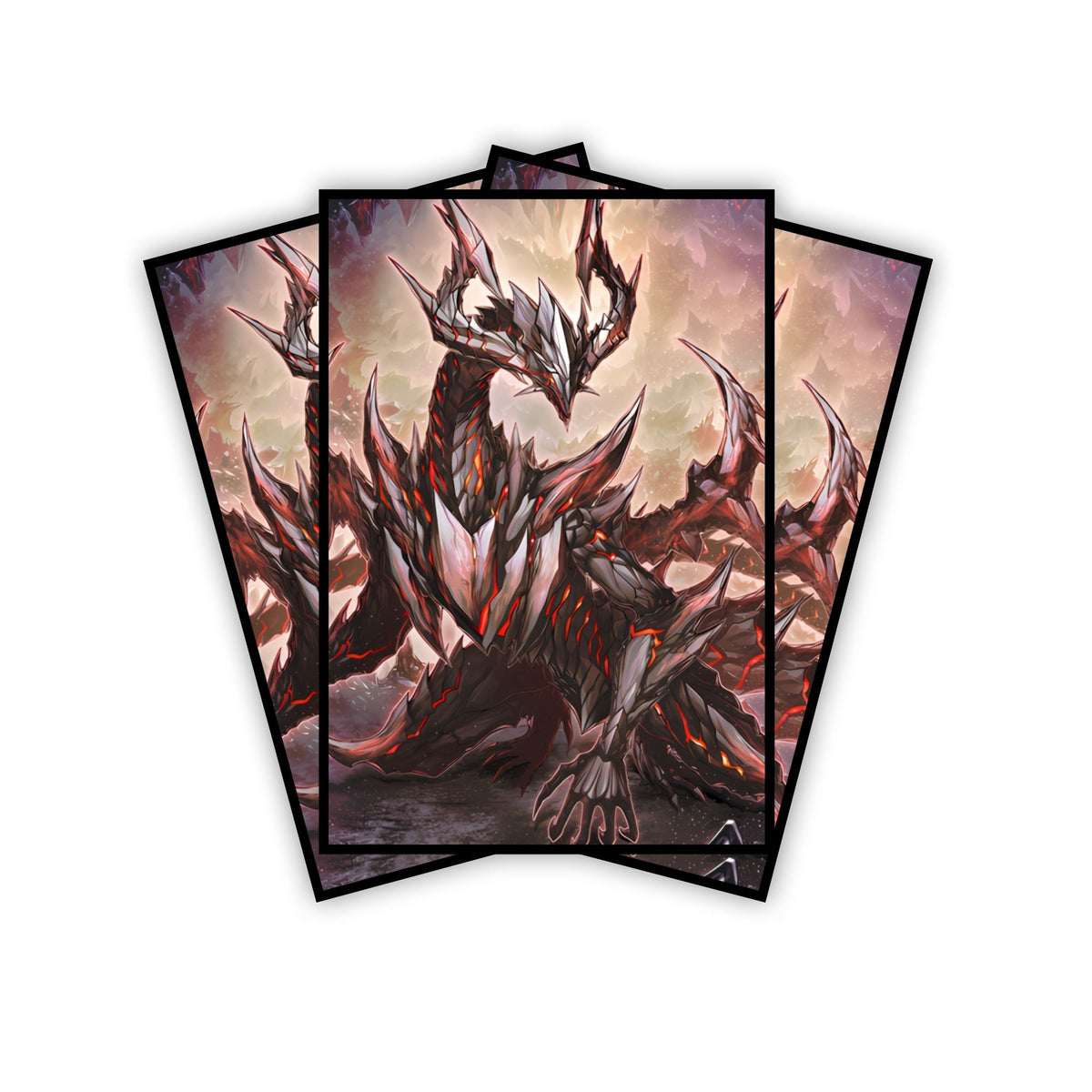 Enhance your cards with our elegant black border card sleeves, featuring a sleek, sophisticated design for a bold, modern aesthetic. From LDB Duel. Perfect for showcasing your collection, these sleeves are printed with our exclusive Primite Dragon Ether Beryl design. Primite-yugioh-mtg-pokemon-card-protection-standard-japanese-dragon-shield-LDB-Duel-black