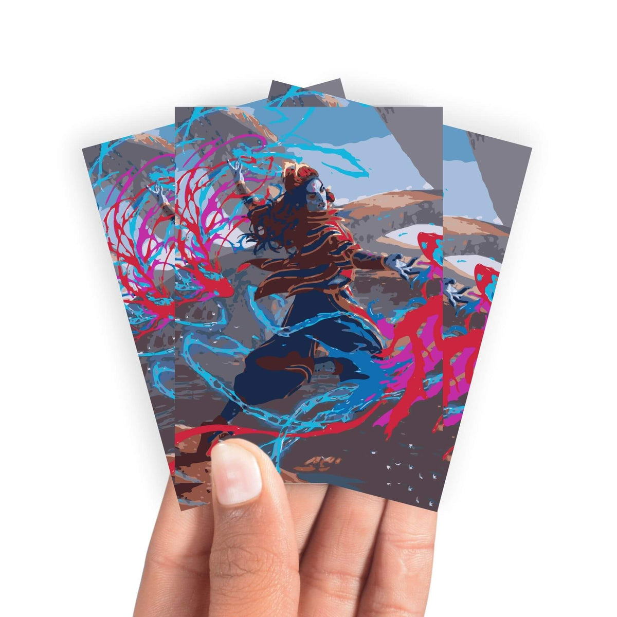 Keep your cards safe and stylish with our borderless card sleeves. Designed edge-to-edge to showcase your artwork, they offer a sleek, modern aesthetic. From LDB Duel, printed with the exclusive Prismari Artistry design for a fresh, premium feel.Rootha--mtg-card-protection-standard-japanese-dragon-shield-LDB-Duel-borderless