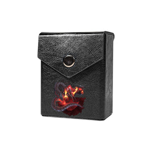 Enhance your TCG storage with the Promethean Princess Mach 2 Black deck box, available in options for 60 or 80 single-card sleeves. Sold by LDB Duel. Crafted from durable faux leather, it includes a built-in belt loop, a strong magnetic snap, and showcases our exclusive Promethean Princess design—ideal for TCG enthusiasts on the move! Altergeist-Hexstia-yugioh-mtg-pokemon-tcg-accessories-card-storage-LDB-Duel-black