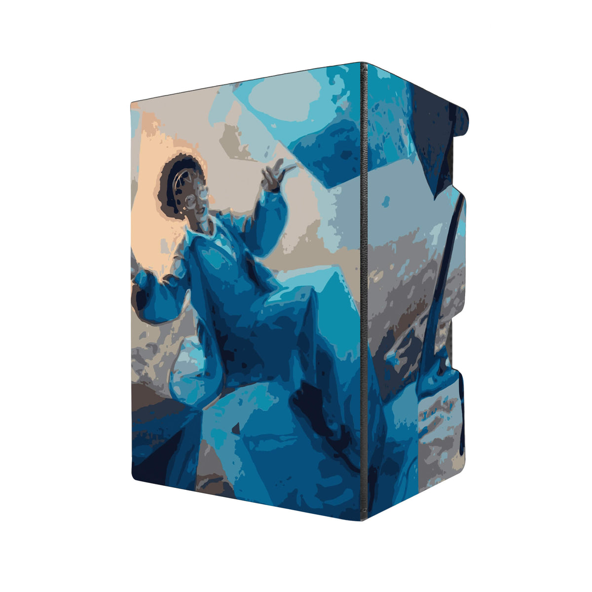 Here's another quality black deck box from LDB Duel featuring our exclusive Quandrix Unlimited art. Fits all types of trading card games, including Pokémon, Yu-Gi-Oh! and Magic The Gathering. The perfect card holder for the TCG player safely holds up to 100 double-sleeved cards. EVEN in extra thick sleeves. Comes with a pull-out dice tray. Zimone-mtg-tcg-accessories-card-storage-LDB-Duel