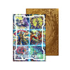 Level up your game with our custom-printed metal field centers, featuring exclusive Radiant Typhoon Archetype artwork in gold metal. Durable, scratch-resistant, and embossed with the iconic Yu-Gi-Oh! card back, these slim field centers fit perfectly in card sleeves. Radiant-Typhoon-yugioh-mtg-pokemon-metal-card-embossed-design-custom-artwork-duel-accessories-ldb-duel