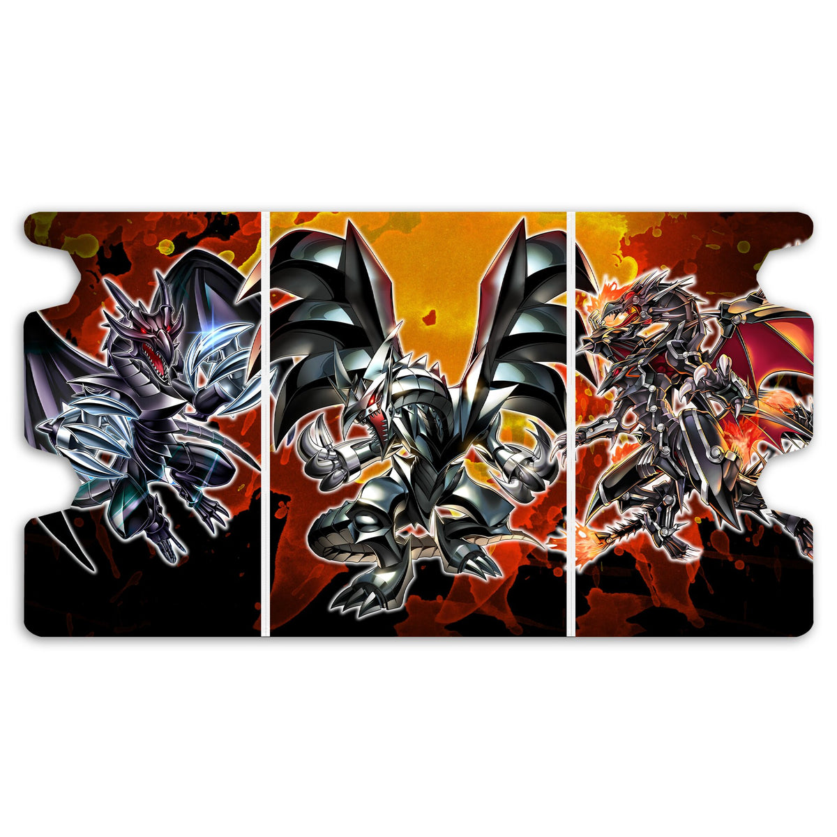 Here is the Full Lid Design of the Red-Eyes Black Metal Dragon Mach 3 White Deck Box. Atticus-Rhodes-yugioh-custom-deck-portable-collector-LDB-Duel