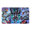 Transform your dueling experience with LDB Duel featuring our exclusive art Red-Eyes Zombie Dragon playmat! Featuring a soft cloth top for smooth card movement and a durable rubber back for a secure grip, this 24x14 inch mat is machine washable and safe for cards and sleeves. Red-Eyes-yugioh-mtg-pokemon-custom-artwork-premium-durable-rubber-ldb-duel