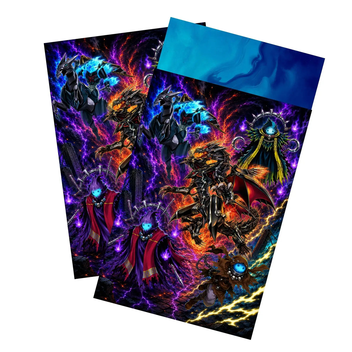 Keep your cards safe and stylish with our borderless card sleeves. Designed edge-to-edge to showcase your artwork, they offer a sleek, modern aesthetic. From LDB Duel, printed with the exclusive Red-Eyes and Phantom Knights design for a fresh, premium feel.Dragon-yugioh-card-protection-standard-japanese-dragon-shield-LDB-Duel-borderless