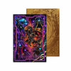 Level up your game with our custom-printed metal field centers, featuring exclusive Red-Eyes and Phantom Knights artwork in gold metal. Durable, scratch-resistant, and embossed with the iconic Yu-Gi-Oh! card back, these slim field centers fit perfectly in card sleeves. Phantom-Knights-yugioh-metal-card-embossed-design-custom-artwork-duel-accessories-ldb-duel